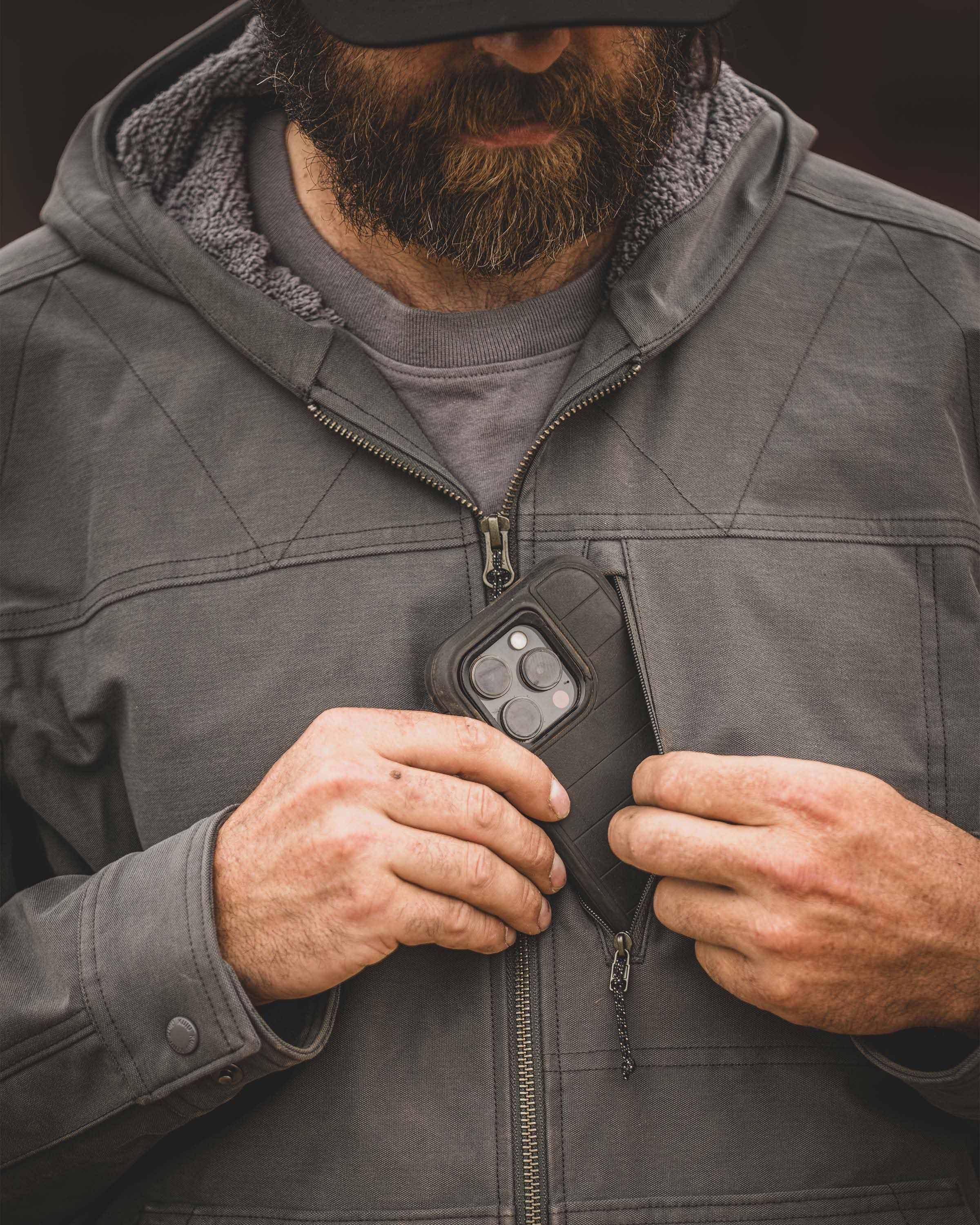 Brawley Hooded Fleece Jacket | Gunmetal - Image 9