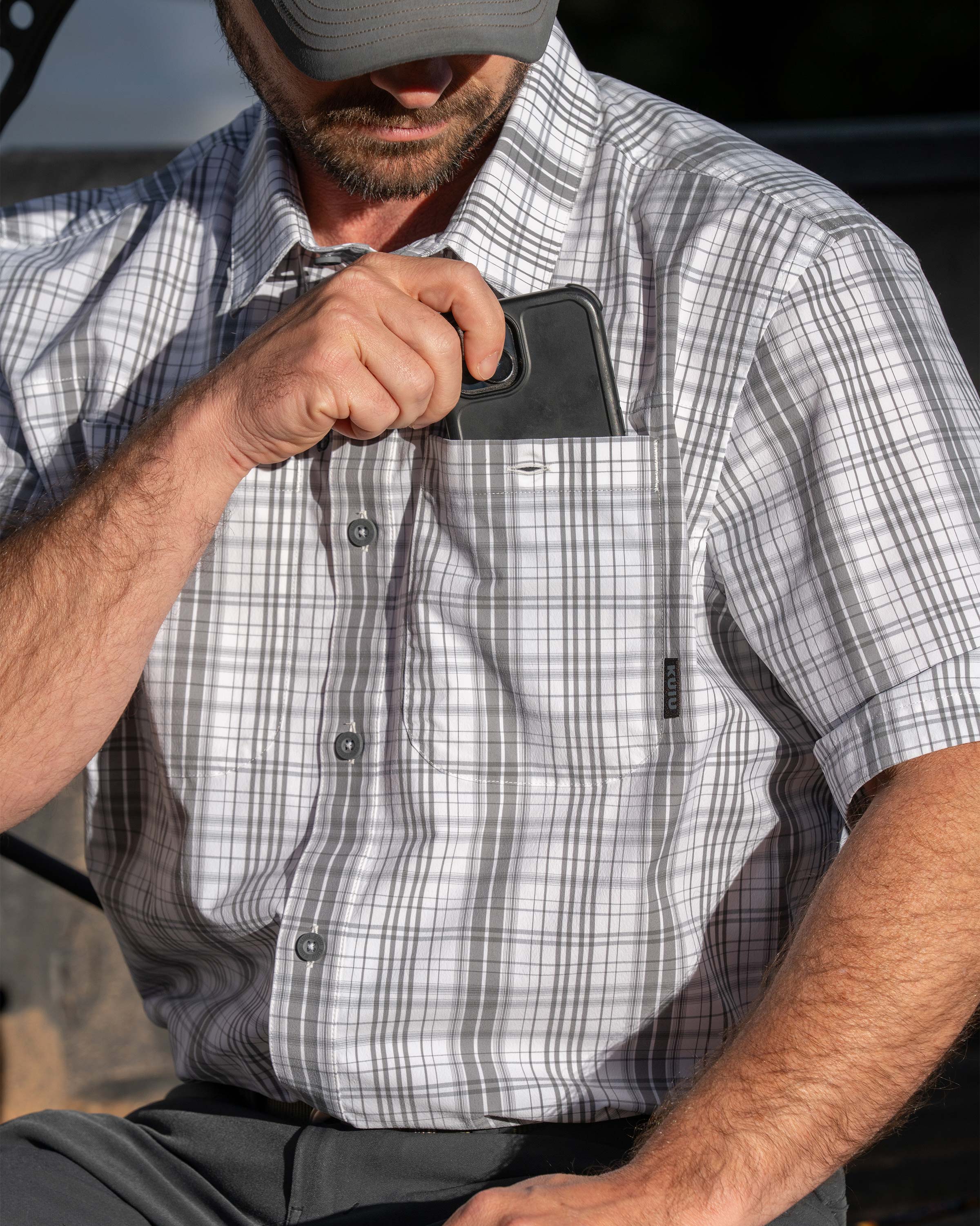 Borrego SS Shirt | Gravel Plaid - Image 5