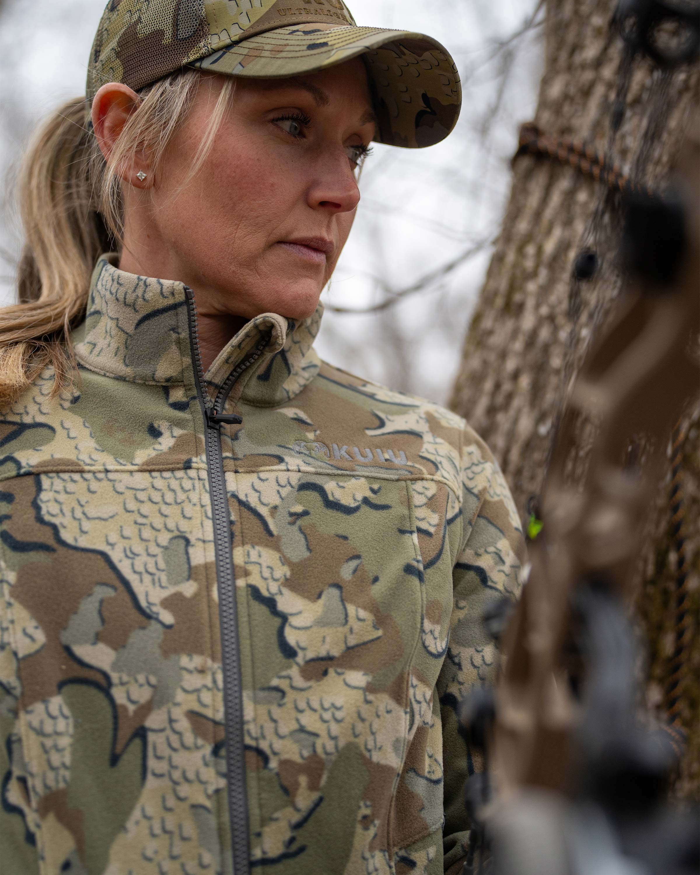 Women's Border Fleece Full Zip | Gunmetal - Image 5